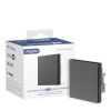 AQARA Smart Home Wall Switch H1, No Neutral, Double Rocker, Grey (WS-EUK02-GREY)